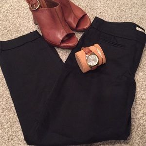 Loft black Marisa cut capris